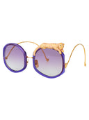 Anna Karin Karlsson Round Sunglasses Rose Et Le Rêve Sun Gold Purple