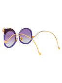 Anna Karin Karlsson Round Sunglasses Rose Et Le Rêve Sun Gold Purple