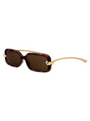Bottega Veneta Rechteckige Sonnenbrille Bv1439 S 002
