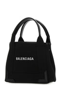 Balenciaga Black Fabric Navy Cabas Xs Handbag