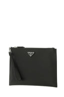 Prada Black Leather Clutch