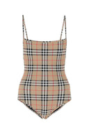 Costume da bagno in nylon elasticioso stampato Burberry