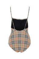 Costume da bagno in nylon elasticioso stampato Burberry
