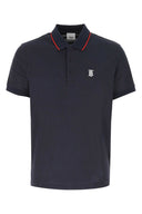Burberry Polo in Piquet Blu Navy