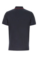 Burberry Polo in Piquet Blu Navy
