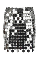 Mini gonna di paco Rabanne Silver Maxi Pauchins