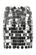 Mini gonna di paco Rabanne Silver Maxi Pauchins