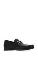Salvatore Ferragamo Black Leather Grandioso Loafers