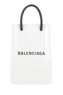 Balenciaga 화이트 가죽 전화 케이스