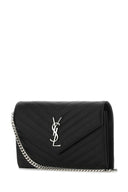 Bolso de mano de cuero negro de Saint Laurent
