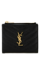 Saint Laurent Black Leather Card Holder