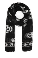 Alexander McQueen Stampato Biker Crepe Foulard