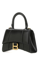 Balenciaga الجلود السوداء Xs حقيبة يد الساعة الرملية