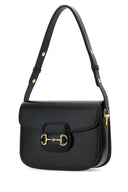 Gucci Black Leather 1955 Horsebit Shoulder Bag