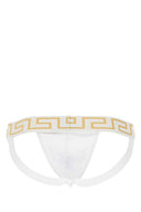 Versace White Stretch Cotton Jockstrap