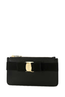 Salvatore Ferragamo Black Leather Coin Pursue