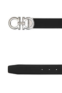 SALVATORE FERRAGAMO BLACK DEKWERTYLNY PASA