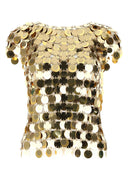 Paco Rabanne Gold Pailletten Top