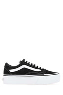 Vans in tessuto nero vecchia piattaforma skool sneaker