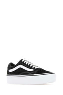 Vans in tessuto nero vecchia piattaforma skool sneaker