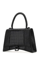 Balenciaga Black Leather Hourglass Handbag