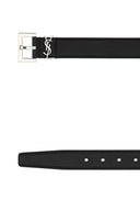 Saint Laurent 블랙 나파 가죽 벨트