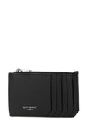 Saint Laurent Black Leather Card Holder