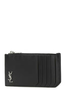 Saint Laurent Black Leather Card Holder