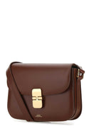 A.P.C. Brown Leather Small Grace Crossbody Bag