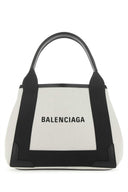 Balenciaga Two Tone Canvas Small Cobas Navy 핸드백