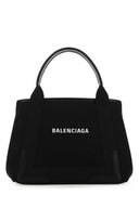 Balenciaga Black Canvas kleine Cabas Navy Handtasche