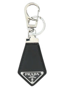 Prada Black Leather Key Ring