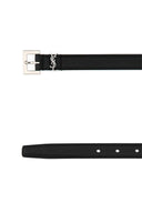 Cintura in pelle nera Saint Laurent