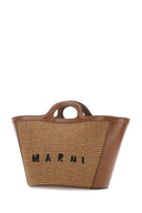 MARNI TOW TONE PELLA E RAFIA Small Tropicalia Summer Borse