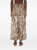 Pierre Louis Mascia Printed Long Skirt