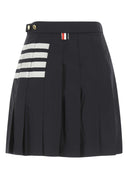 Thom Browne Navy Blue Wool Mini Skirt