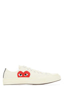 Comme Des Garcons Play Ivory Canvas Comme Des Garã§Ons X Converse Sneakers