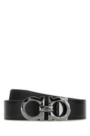 Salvatore Ferragamo Black Leather Belt