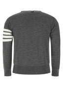 Thom Browne Melange Grey Wool Sweater
