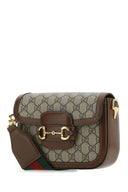Gucci Gg Supreme Fabric And Leather Mini Horsebit 1955 Crossbody Bag