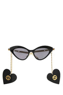 Gucci tofarget acetat og metall solbriller