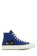 Comme des Garcons Play Blue Canvas Comme des garã§ons x Converse Sneakers