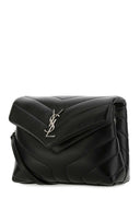 Saint Laurent Black Leather Toy Loulou Crossbody Bag