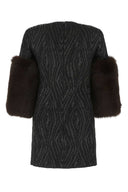 Saint Laurent Black Damask Mini Dress