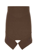 Andrea Adamo Brown Stretch Viscose Blend Spódnica