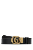 Cintura reversibile Gucci in pelle nera
