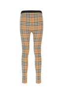 Leggings in nylon elasticizzato stampato Burberry
