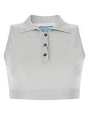 Prada Grey Viskose -Mischtop
