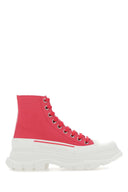 Alexander McQueen Fuchsia Canvas Tread Slick Sneaker