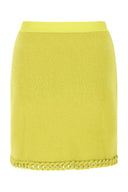 Bottega Veneta Acid Green Wool Mini Skirt